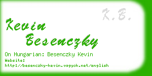 kevin besenczky business card